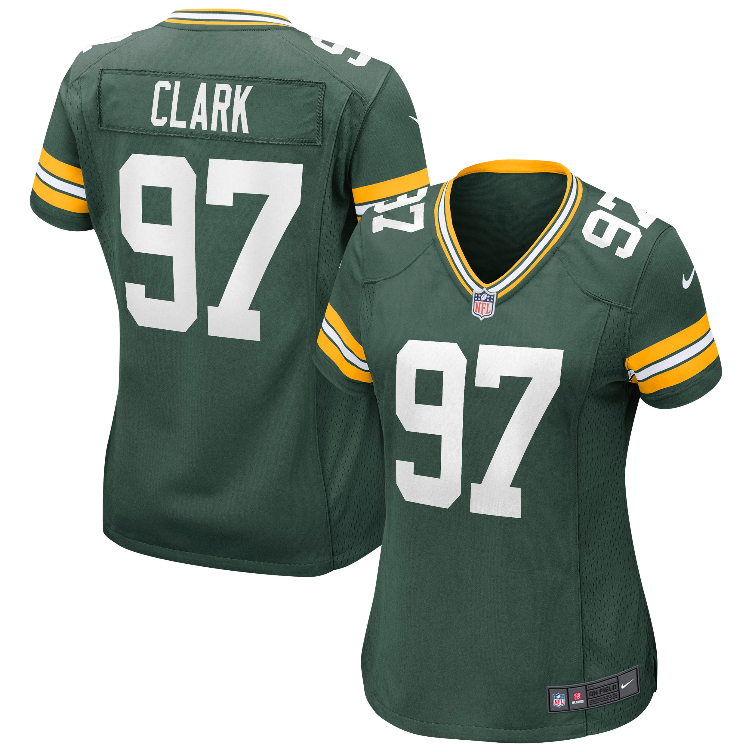 Green Bay Packers Kenny Clark Green Game NFL Jersey Women's