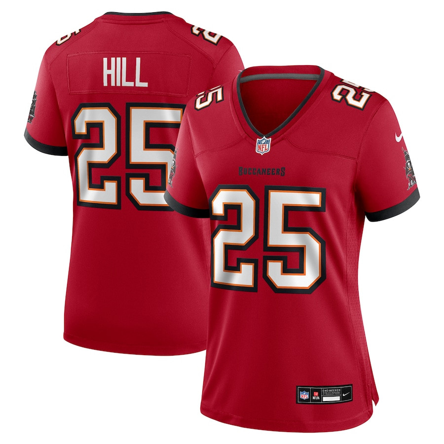 Troy Hill 25 Tampa Bay Buccaneers Game Red NFL Jersey Women's