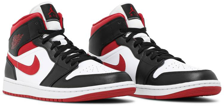 Air Jordan 1 Mid Black Gym Red 554724-122