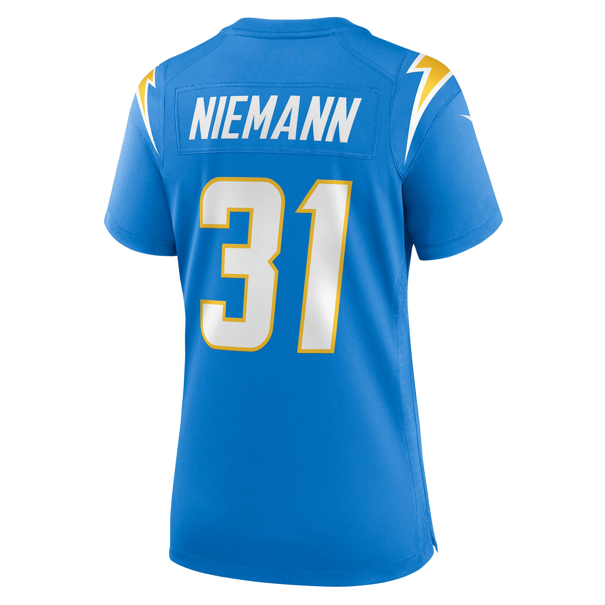 Los Angeles Chargers Nick Niemann Powder Blue Game Player NFL Jersey Women's