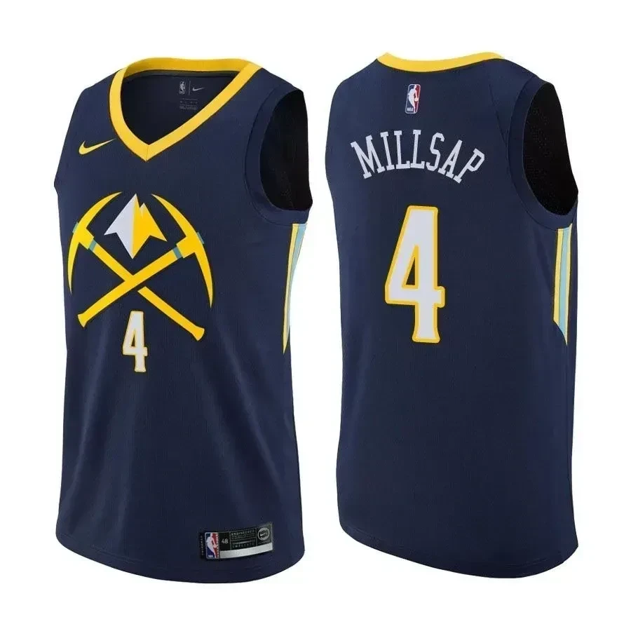 Denver Nuggets Paul Millsap 4 City Edition Navy NBA Jersey Men's