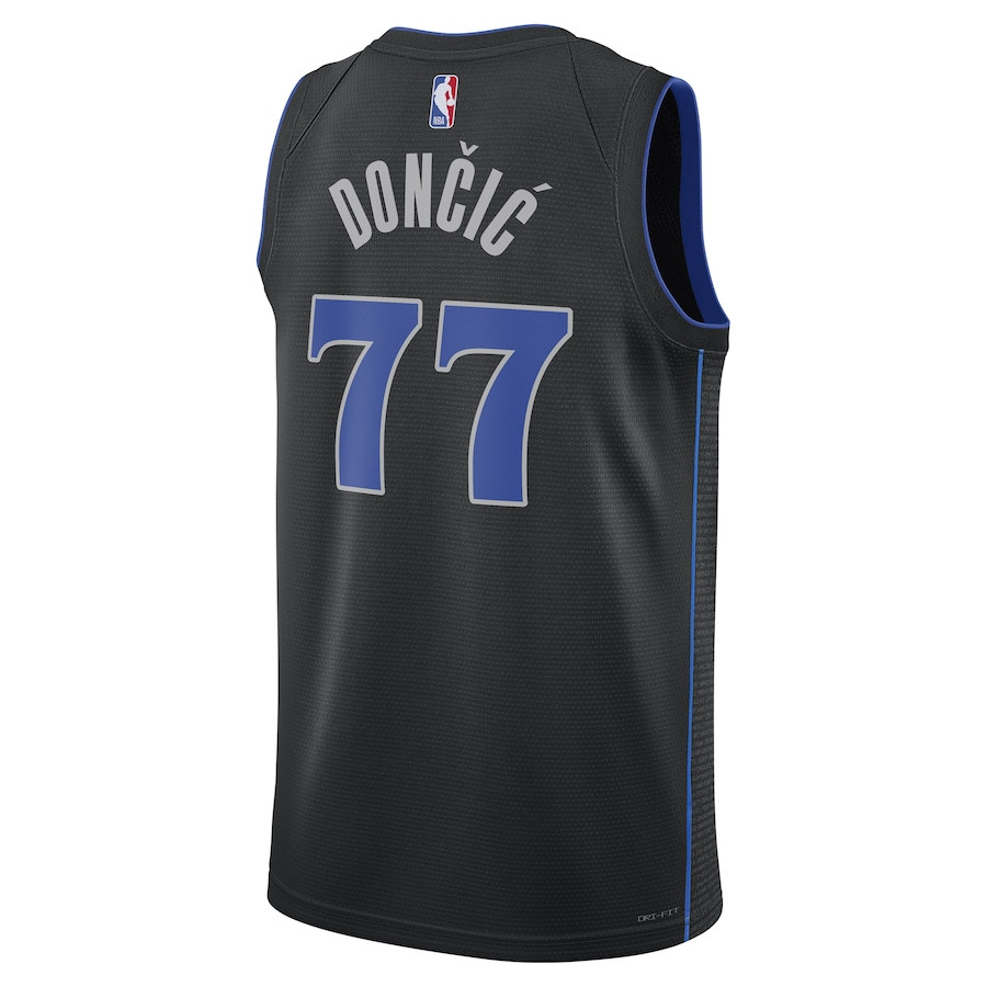 Luka Doncic 77 Dallas Mavericks 2023/24 Swingman City Editio Unisex Black NBA Jersey Unisex