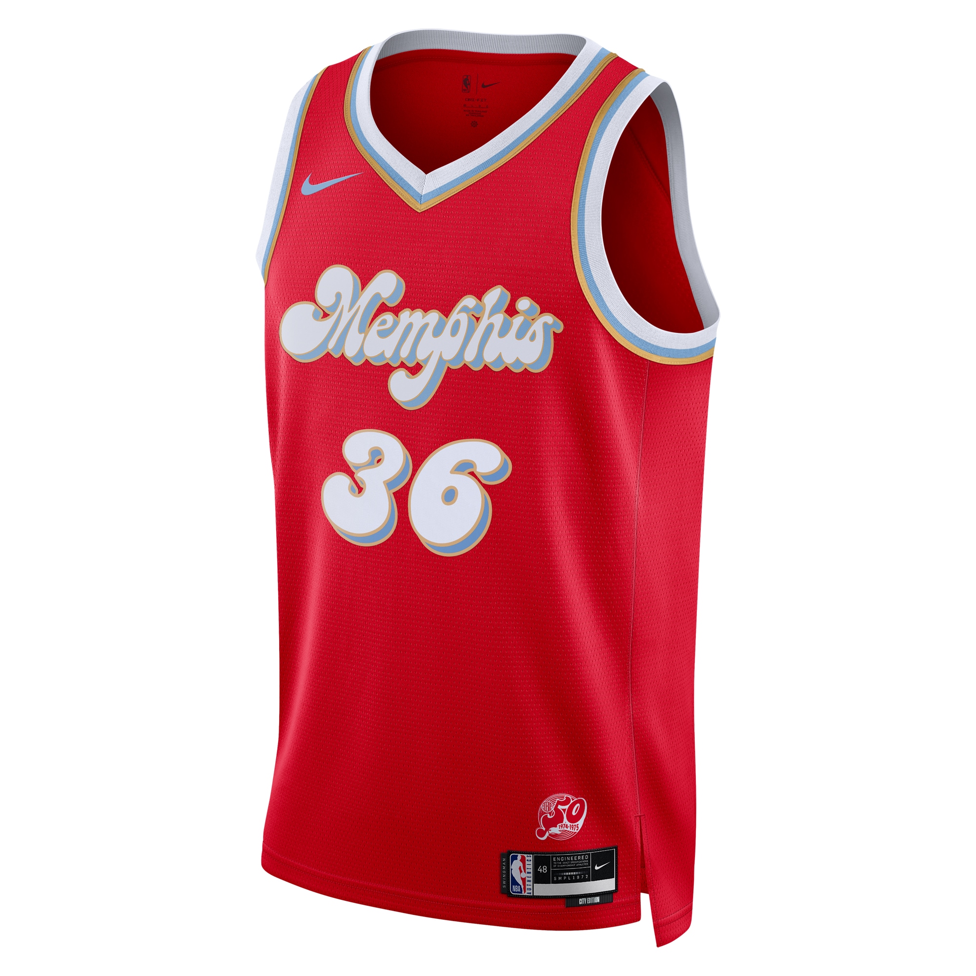 Memphis Grizzlies City Edition Swingman 2024 Red Marcus Smar Unisex NBA Jersey Unisex