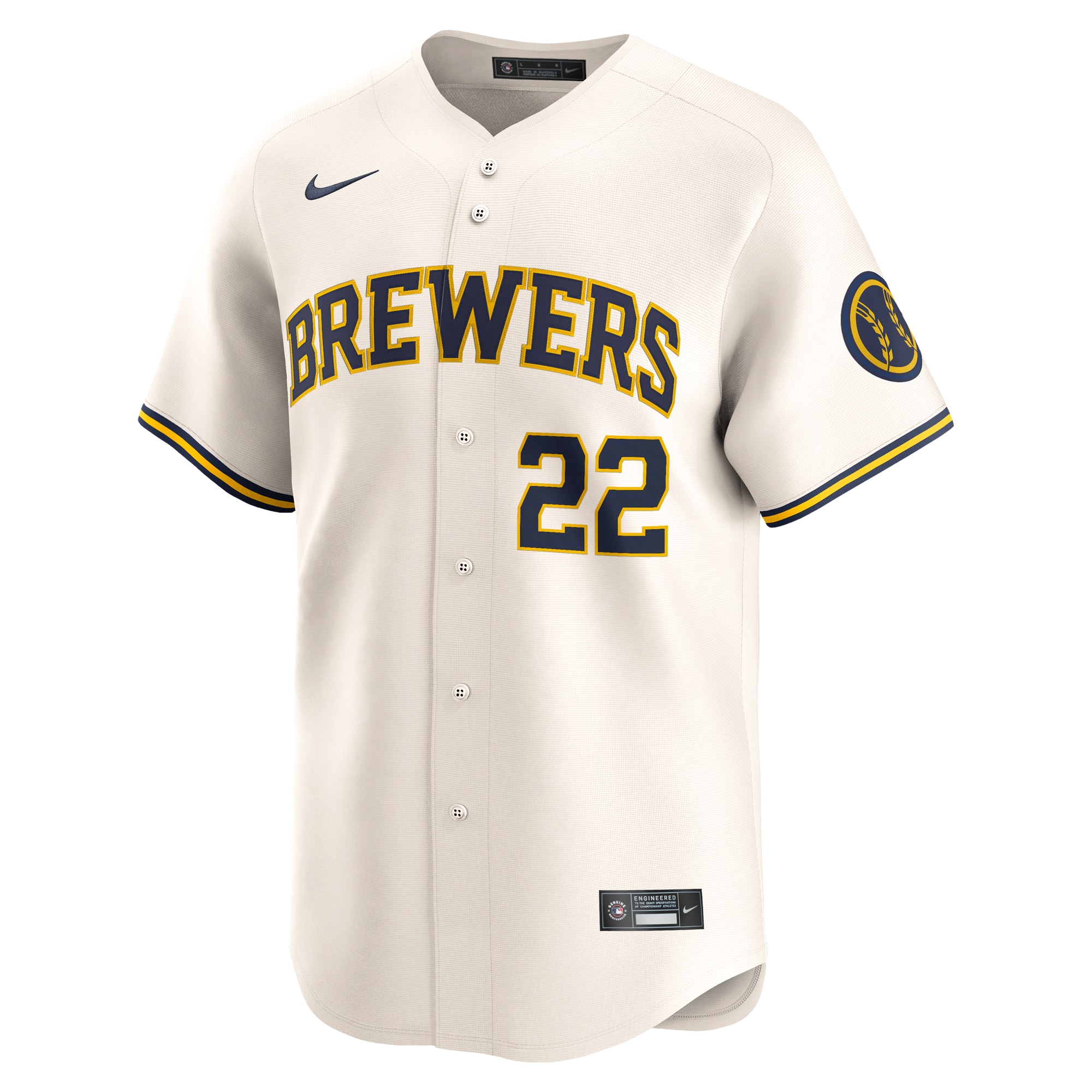 Milwaukee Brewers Christian Yelich Cream Home Limited Player MLB Jersey Youth