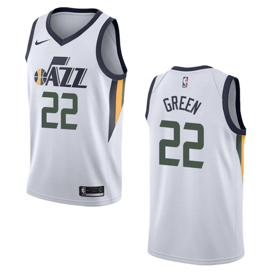 Utah Jazz 22 Jeff Green Association Swingman White NBA Jersey Men's