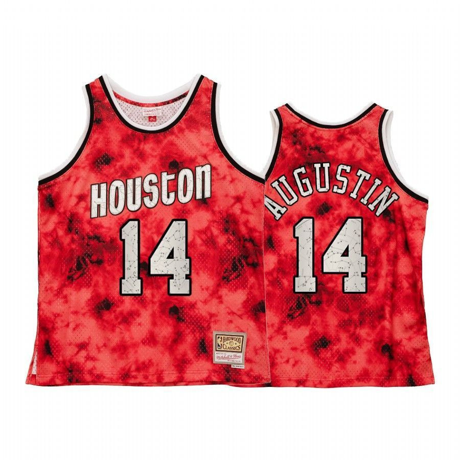 Houston Rockets D.j. Augustin Galaxy Constellation Red Throwback NBA Jersey Men's