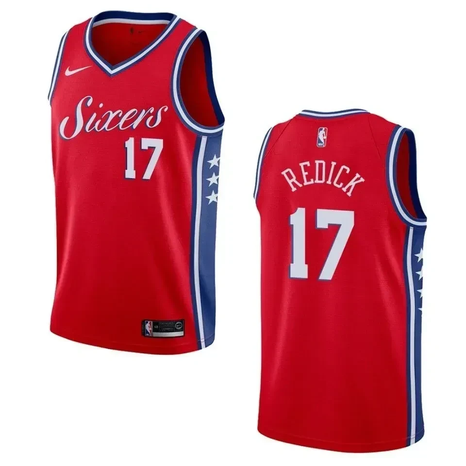 Philadelphia 76ers 17 J.j. Redick Statement Swingman Red NBA Jersey Men's