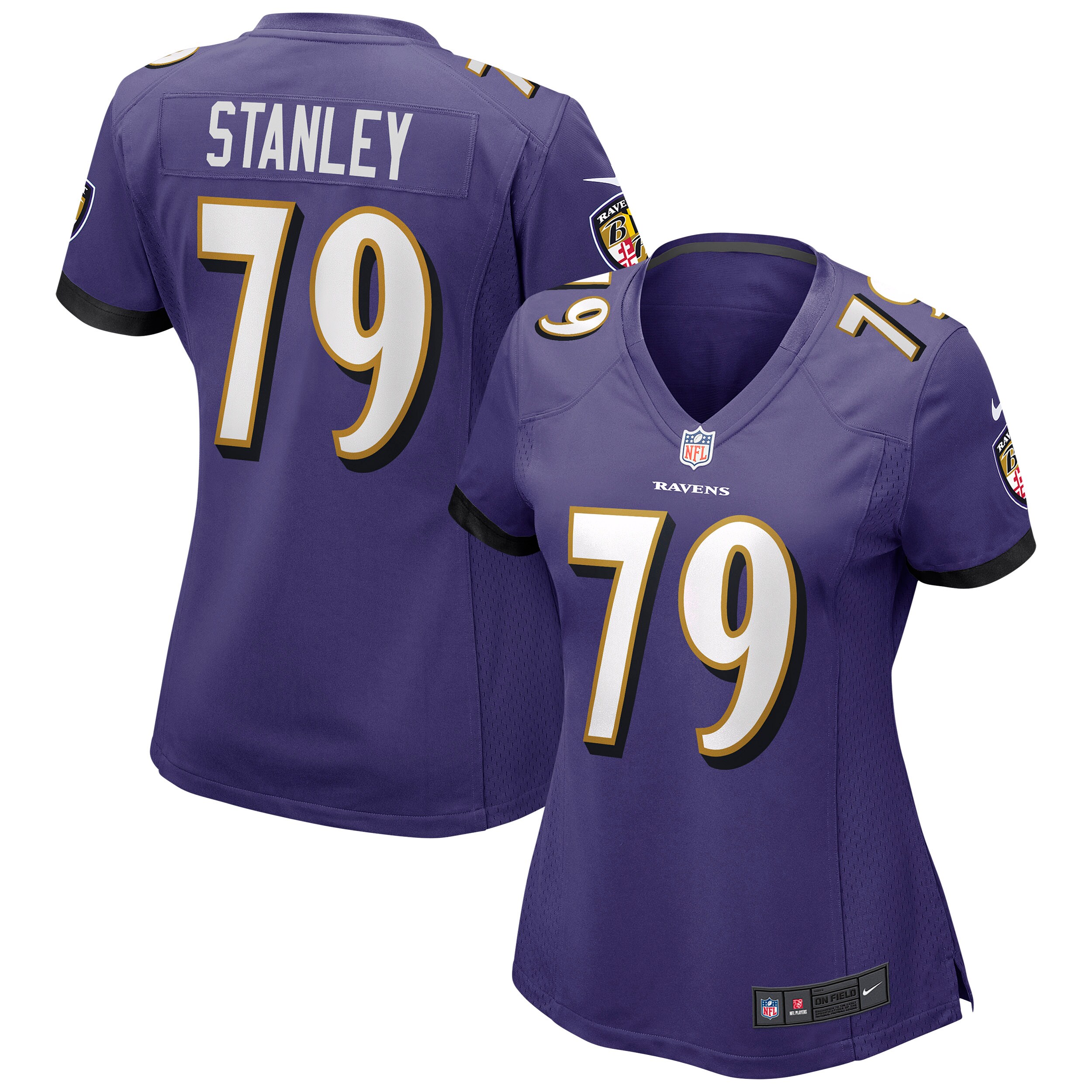 Baltimore Ravens Ronnie Stanley Purple Game NFL Jersey Women's