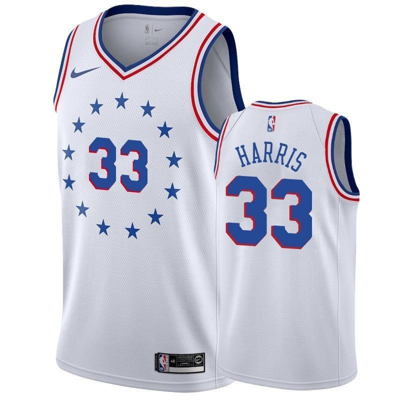 Philadelphia 76ers Tobias Harris 33 Earne White NBA Jersey Men's