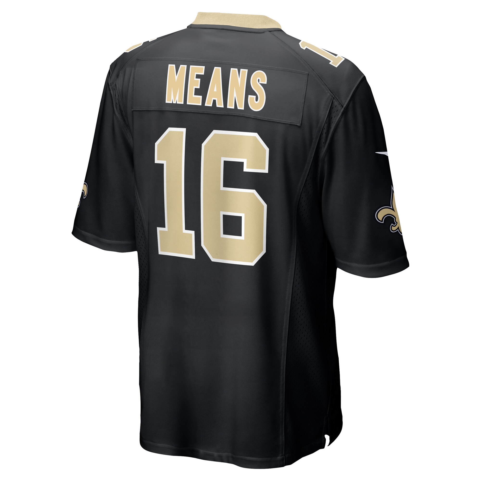 New Orleans Saints Bub Means Black Game NFL Jersey Men's