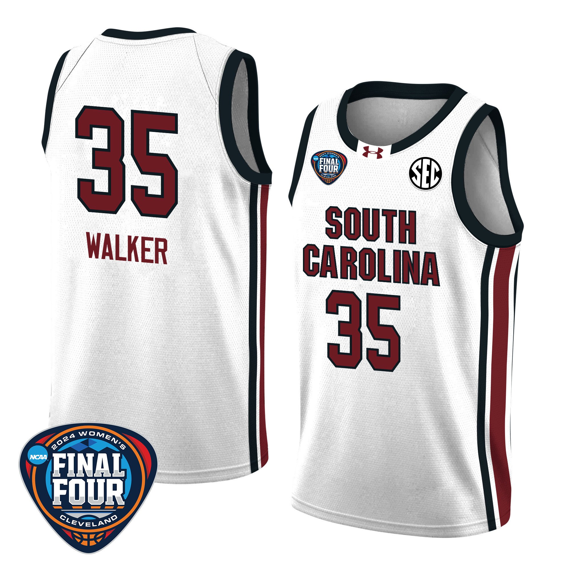 Sakima Walker 35 South Carolina 2024 Final Four Patch Unisex NCAA Jersey Unisex