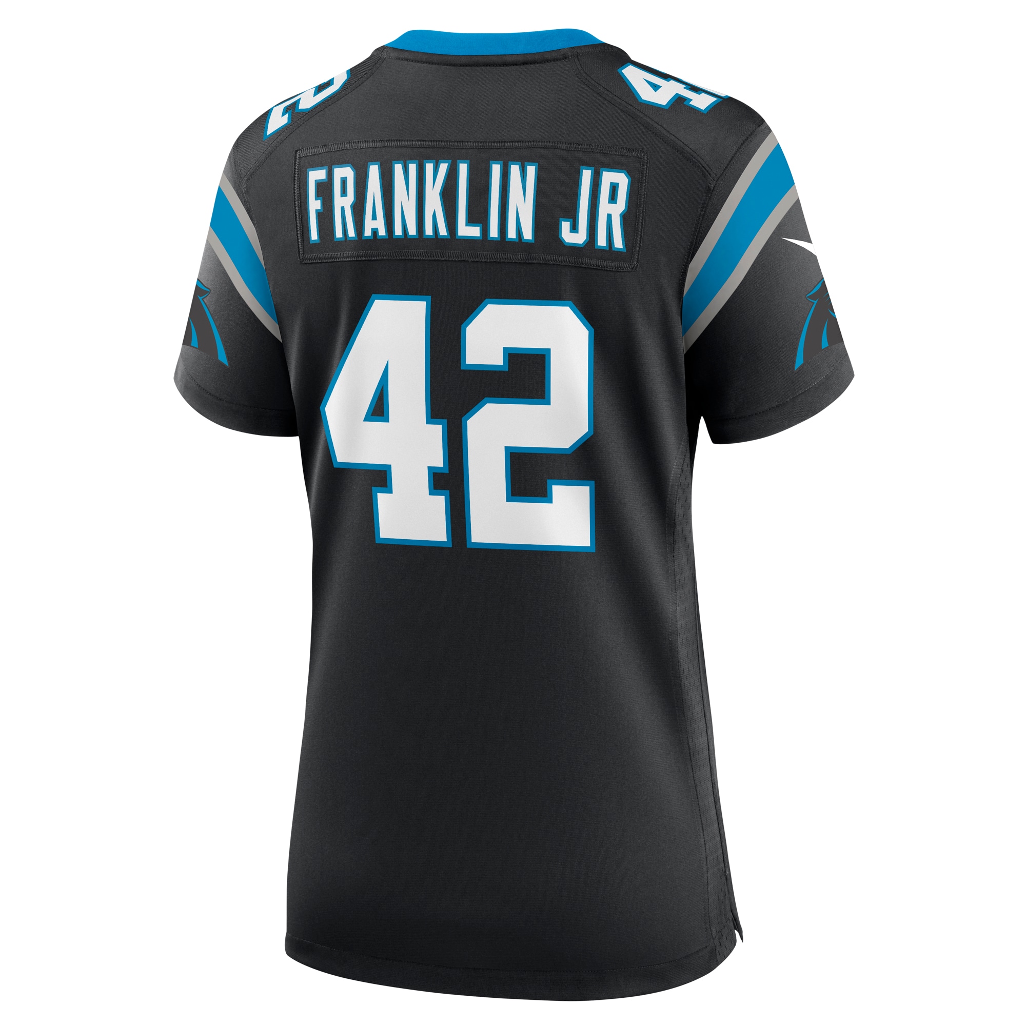 Carolina Panthers Sam Franklin Jr. Black Team Game NFL Jersey Women's