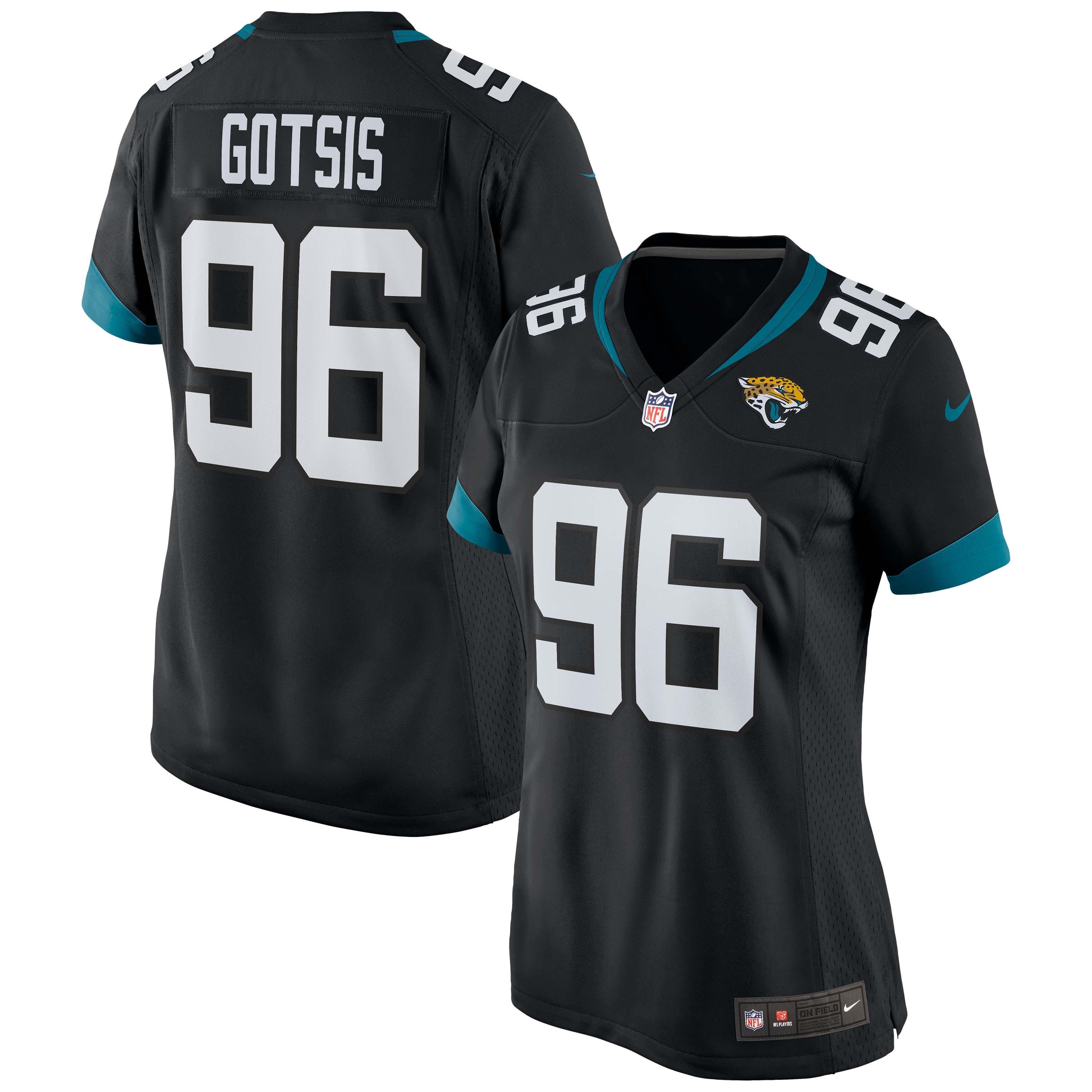 Jacksonville Jaguars Adam Gotsis Black Game NFL Jersey Women's
