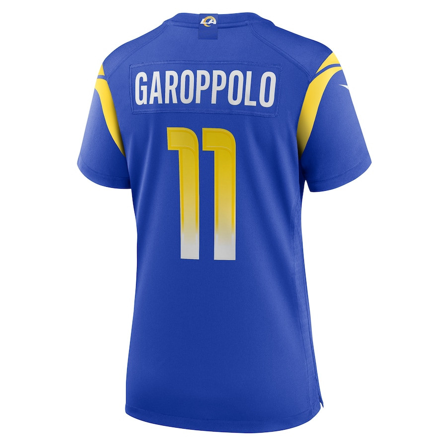 Jimmy Garoppolo 11 Los Angeles Rams Game Royal NFL Jersey Women's