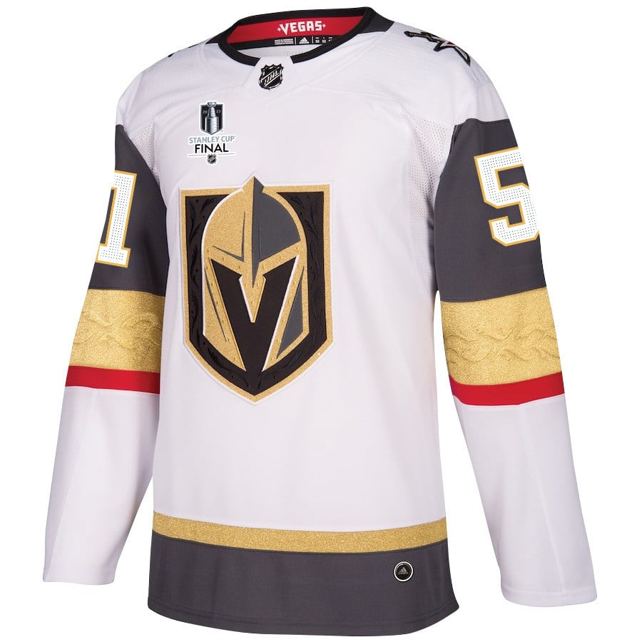 Byron Froese 51 Vegas Golden Knights Stanley Cup 2023 Final Patch Away Breakaway White NHL Jersey Men's