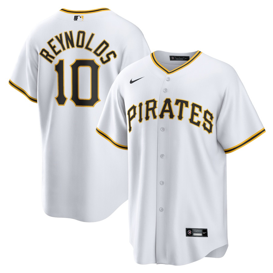 Bryan Reynolds 10 Pittsburgh Pirates White MLB Jersey Men's