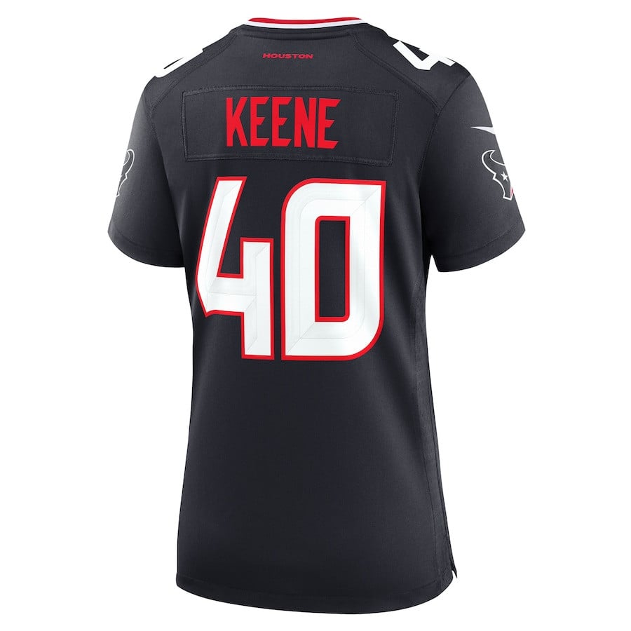 Dalton Keene 40 Houston Texans Team Game Navy NFL Jersey Women's