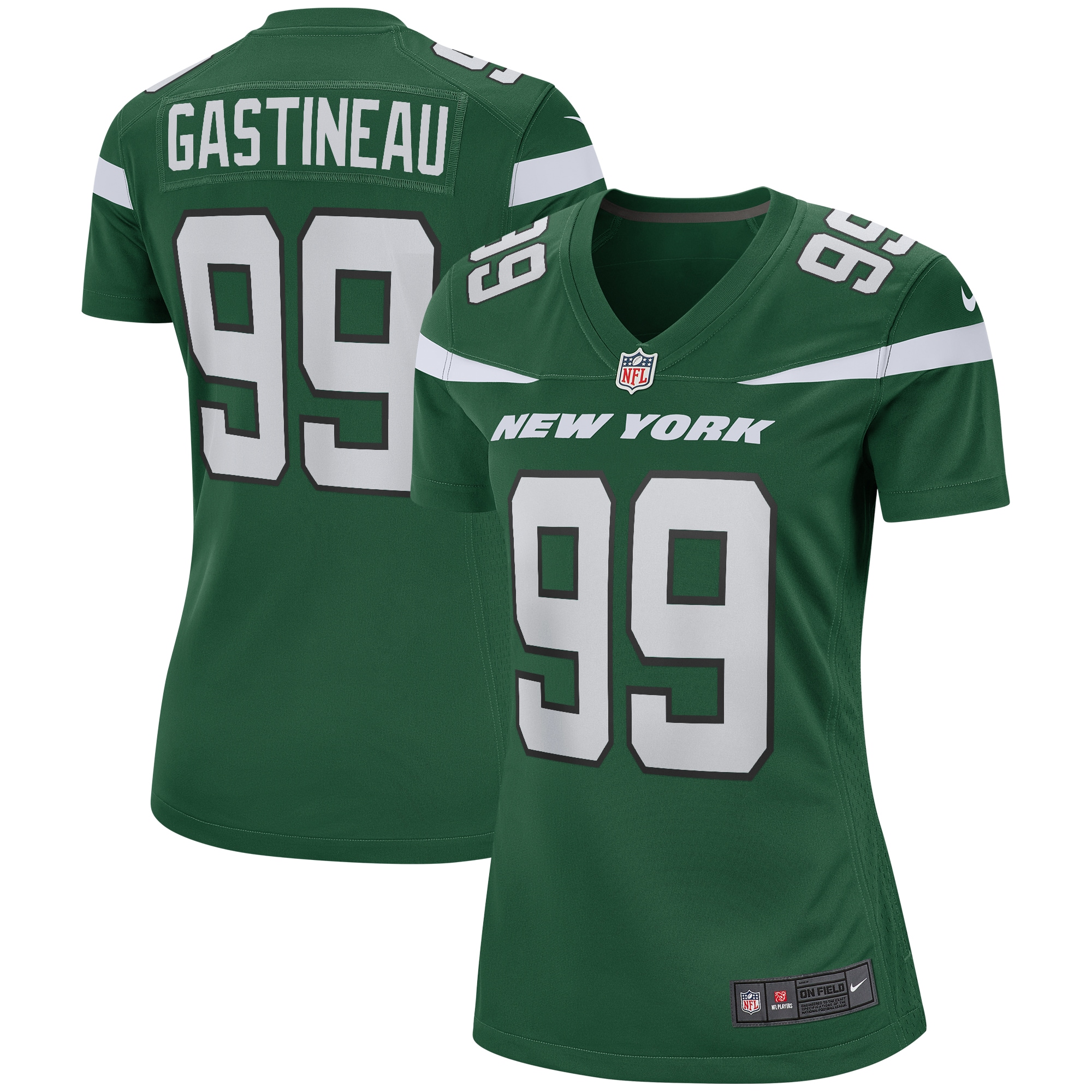 New York Jets Mark Gastineau Gotham Green Game Retired Player NFL Jersey Women's