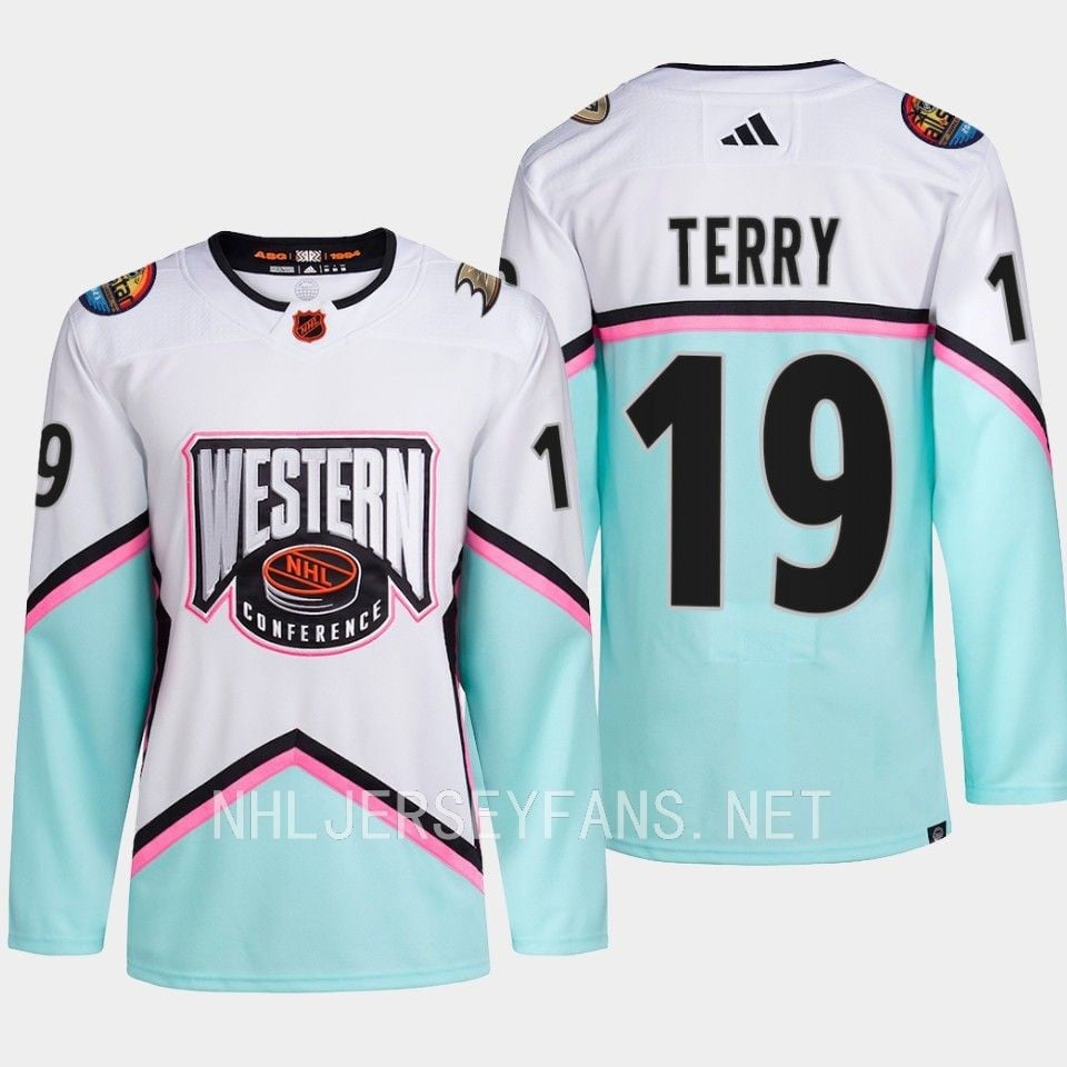 Troy Terry 19 Anaheim Ducks 2023 All Star Game White Equipment NHL Jersey Men's
