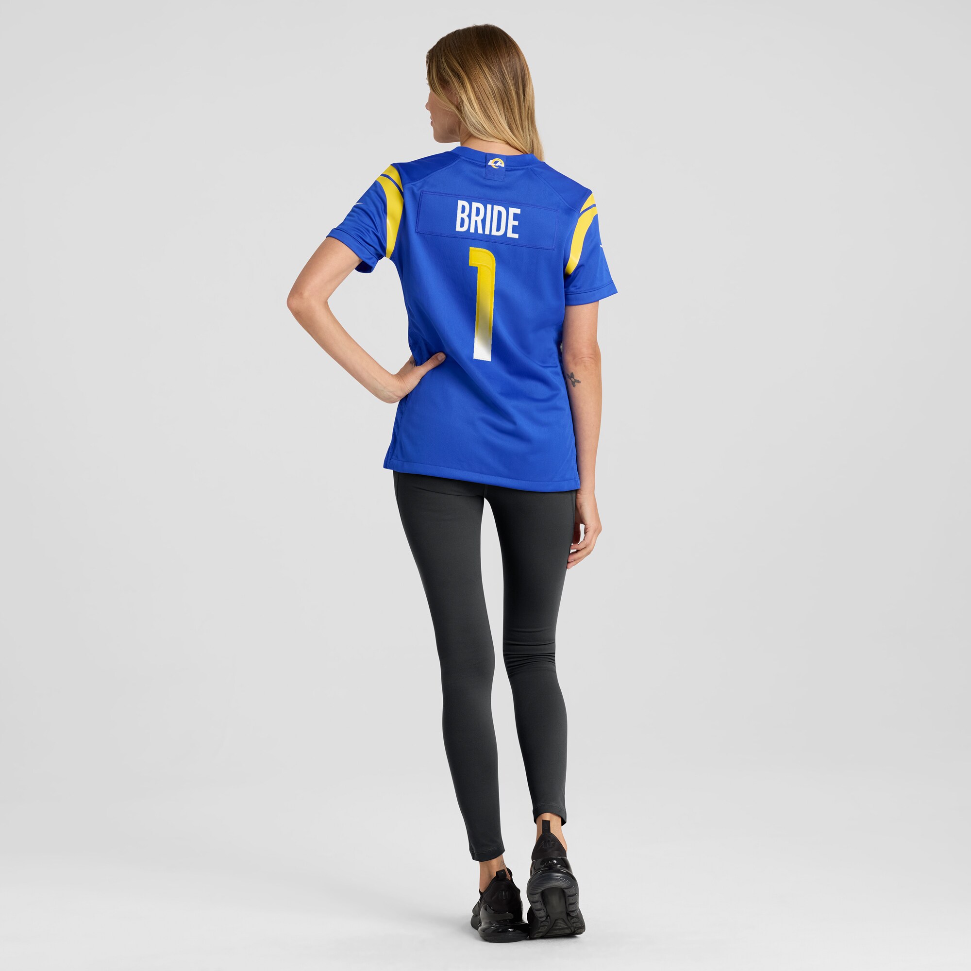 Los Angeles Rams Number 1 Bride Royal Game NFL Jersey Women's