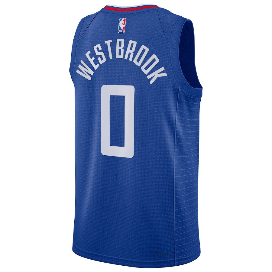 Russell Westbrook 0 Los Angeles Clippers Unisex Swingman Icon Edition Blue NBA Jersey Unisex