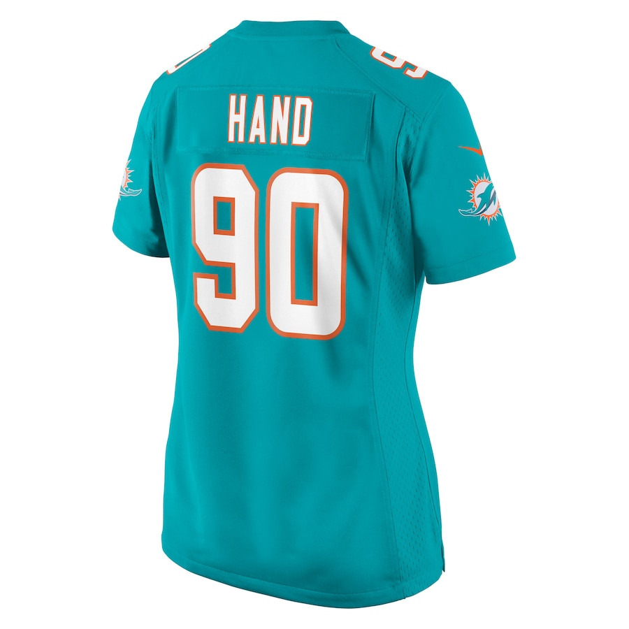 Da'Shawn Hand 90 Miami Dolphins Game Aqua NFL Jersey Women's