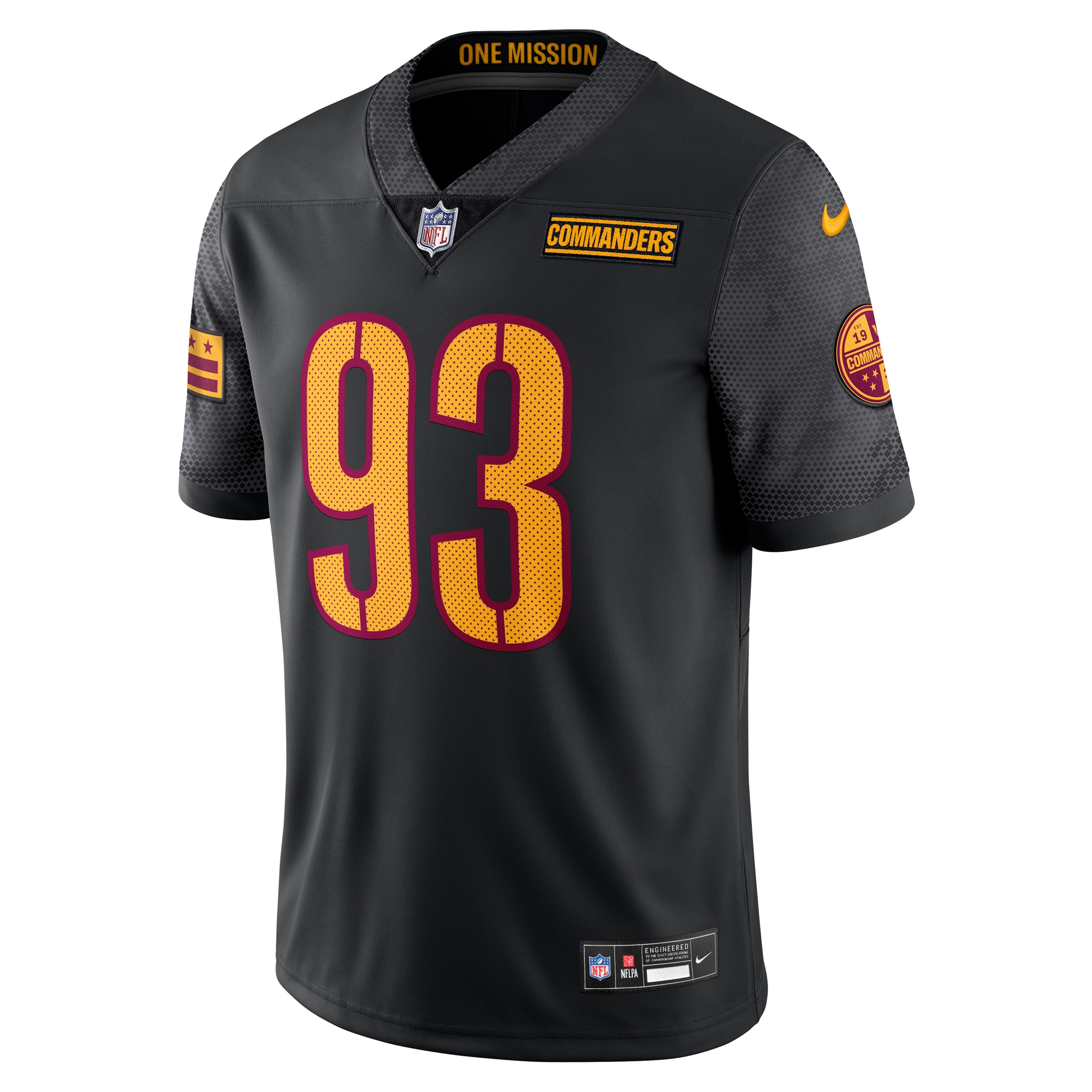 Washington Commanders Jonathan Allen Black Alternate Vapor Untouchable Limited NFL Jersey Men's