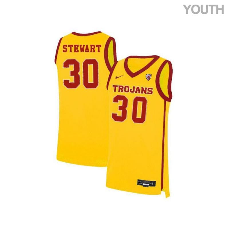 30 Elijah Stewart Yellow Elite USC Trojans NCAA Jersey Youth