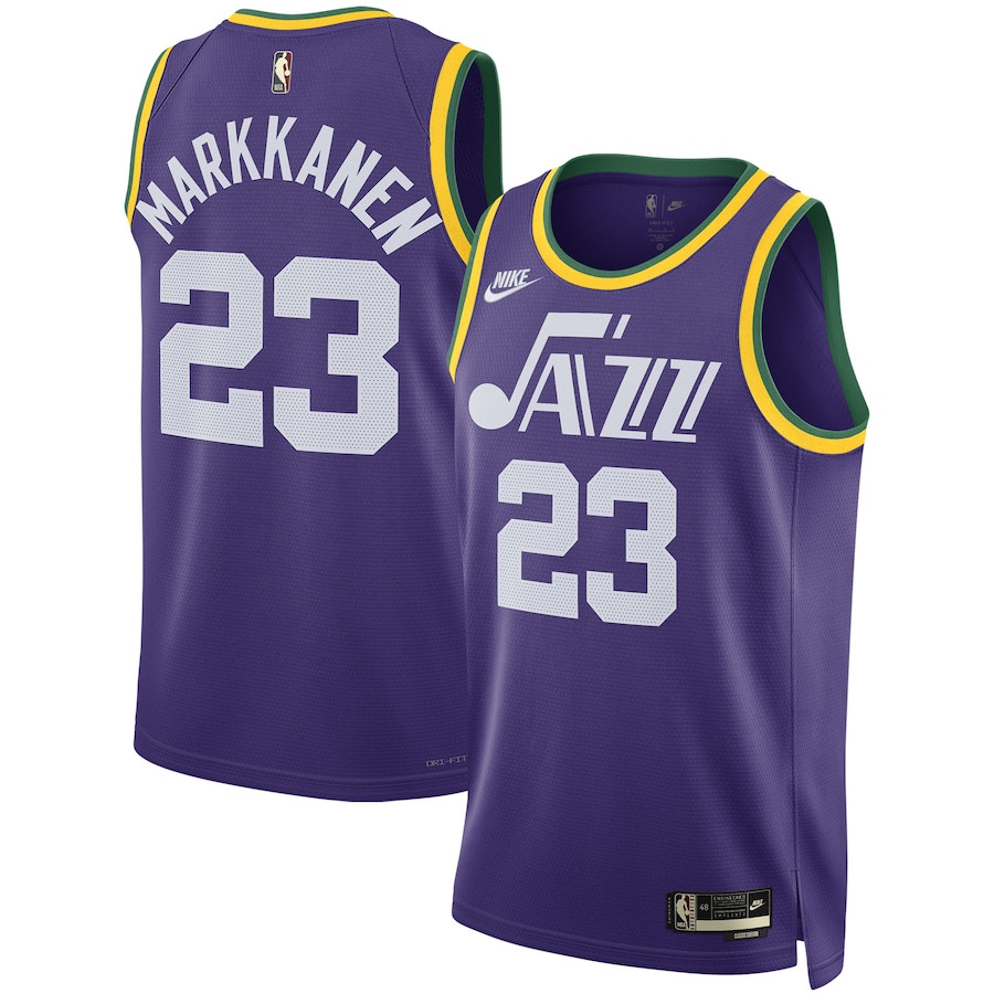Lauri Markkanen 23 Utah Jazz 2023/24 Swingman Classic Edition Purple NBA Jersey Men's