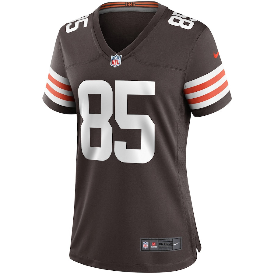 David Njoku 85 Cleveland Browns Game Brown NFL Jersey Women's