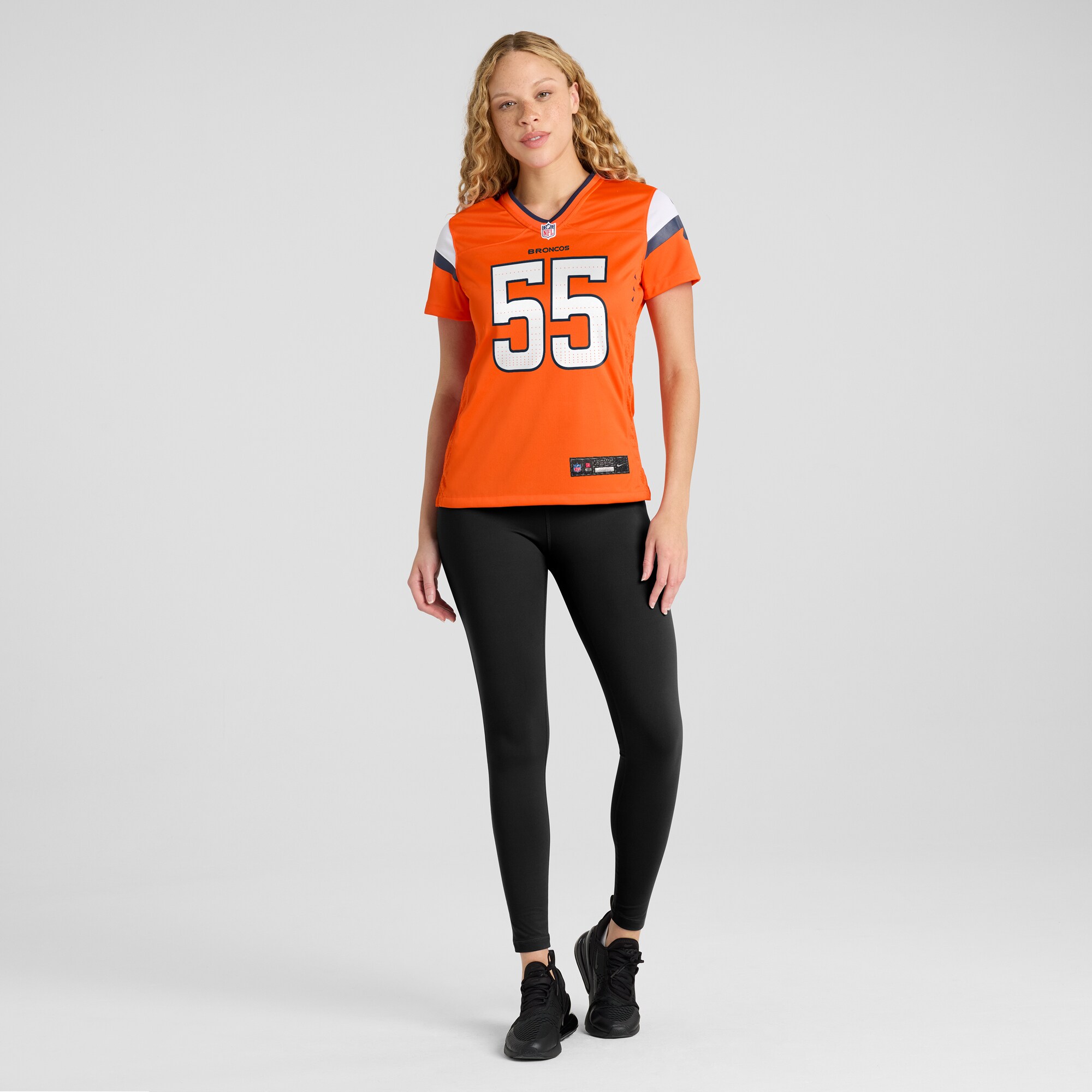 Denver Broncos Cody Barton Orange Game NFL Jersey Women's