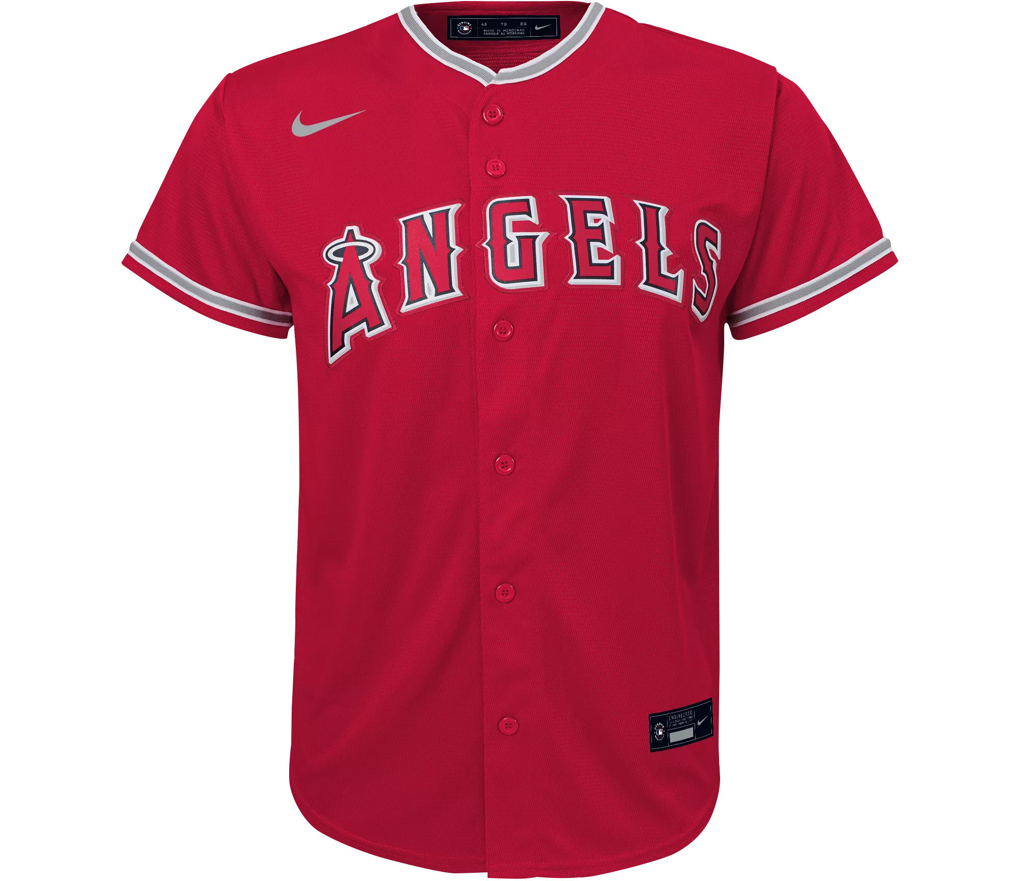 Shohei Ohtani 17 Los Angeles Angels Signed Number 2023 Alternate Player Red MLB Jersey Youth