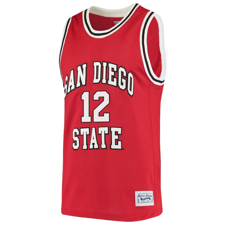 Darrion Trammell 12 San Diego State Aztecs 2023- Red NCAA Jersey Men's