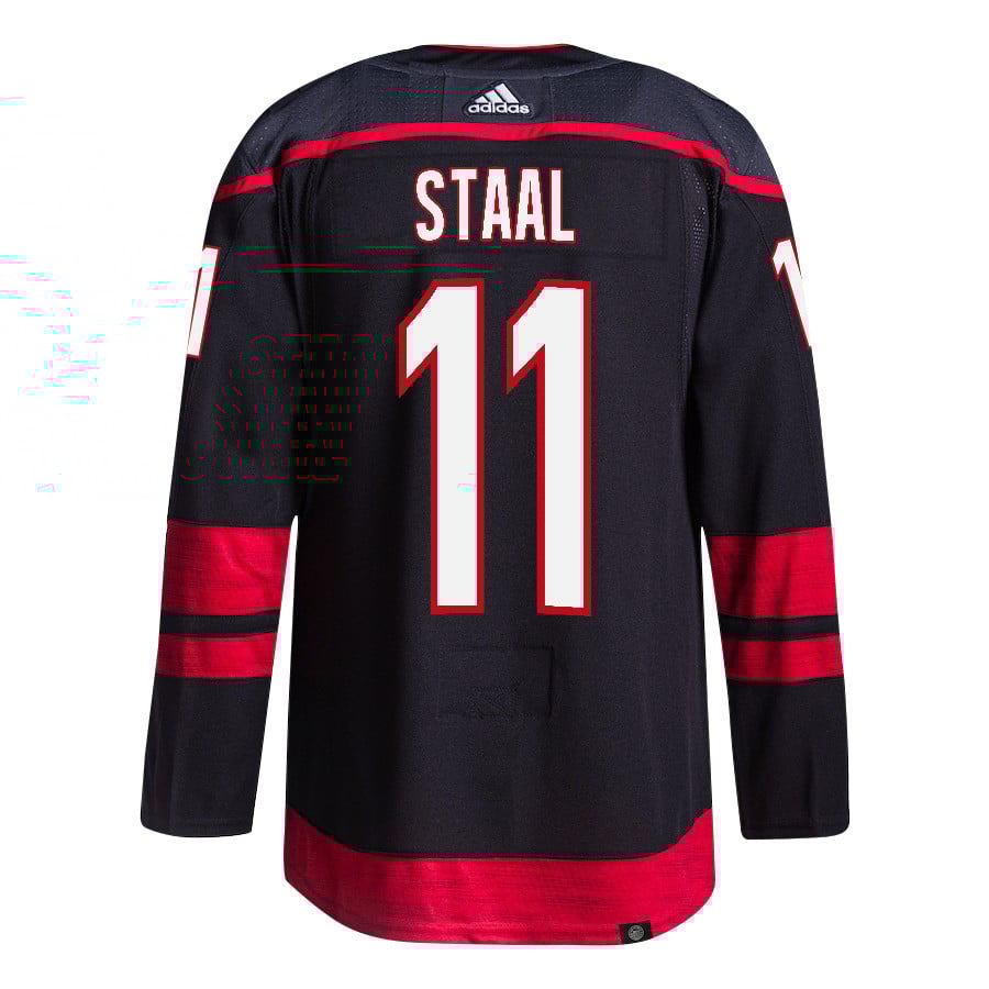 Jordan Staal 11 Carolina Hurricanes 2024 Playoffs Patch Home Black NHL Jersey Men's
