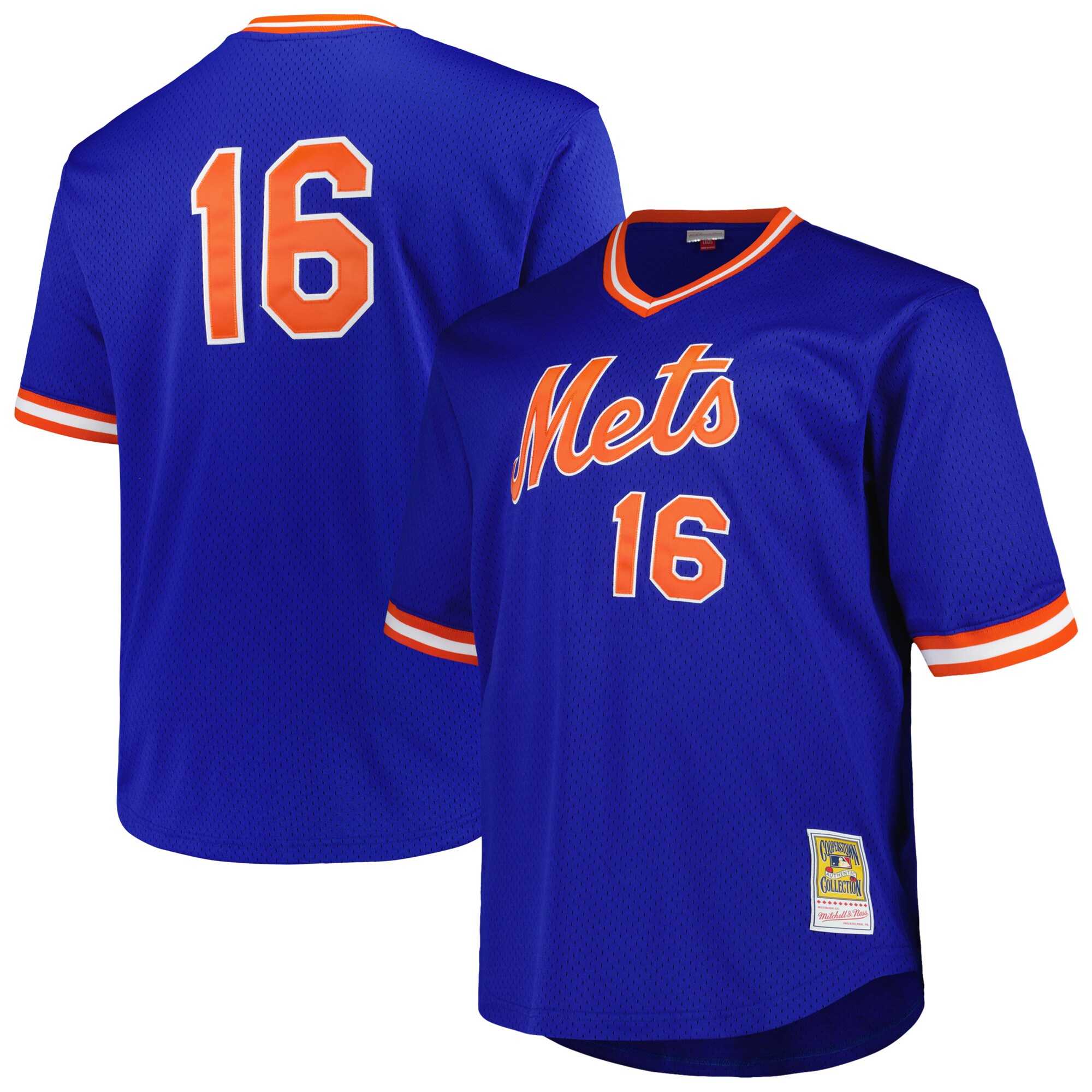 New York Mets Dwight Gooden Profile Royal Big Tall Cooperstown Collection Mesh Batting Practice MLB Jersey Men's