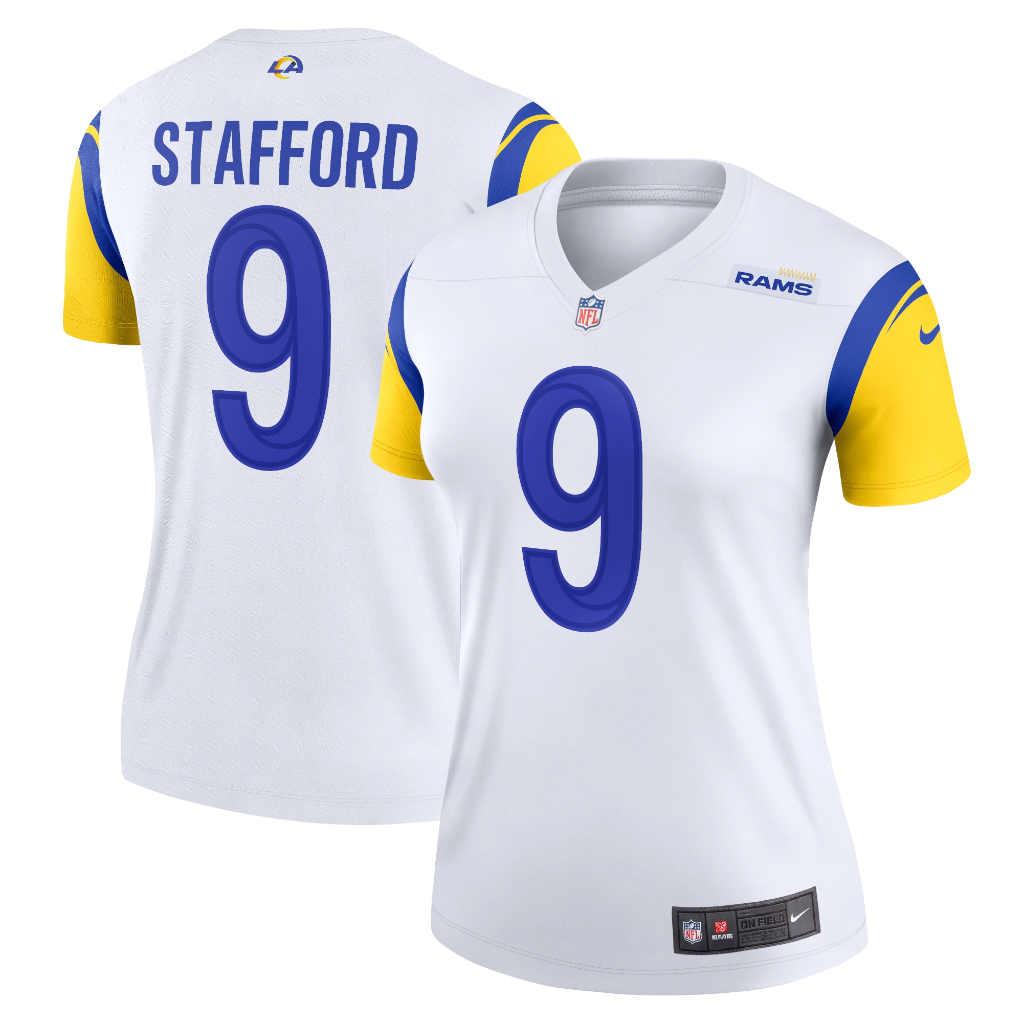 Los Angeles Rams Matthew Stafford White Alternate Legend Player Performance Top NFL Jersey Women's