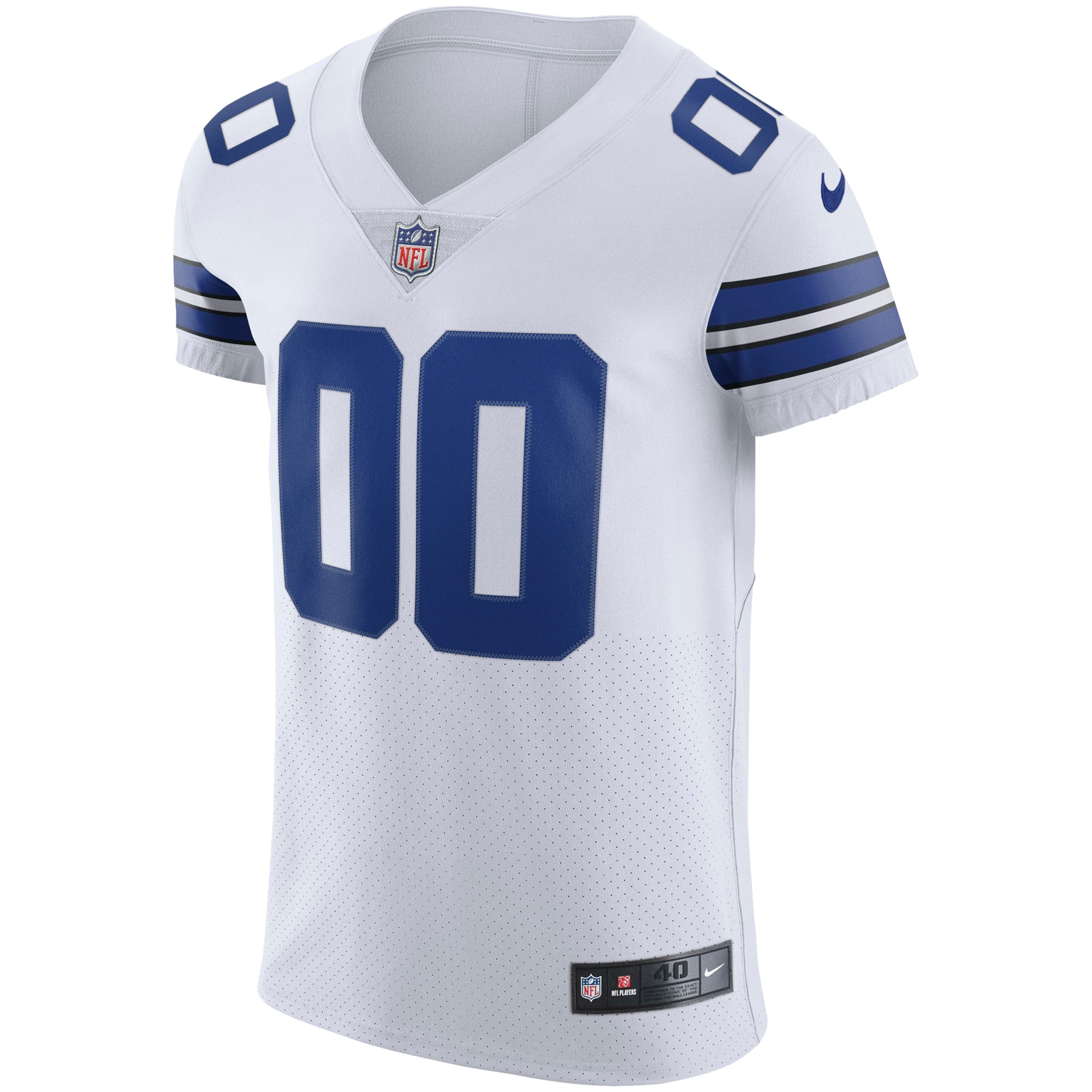 Dallas Cowboys White Vapor Elite Custom NFL Jersey Men's
