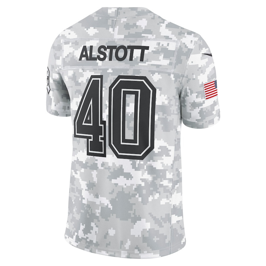 Mike Alstott 40 Tampa Bay Buccaneers 2024 Salute to Service Retired Player Limited Arctic Camo NFL Jersey Men's