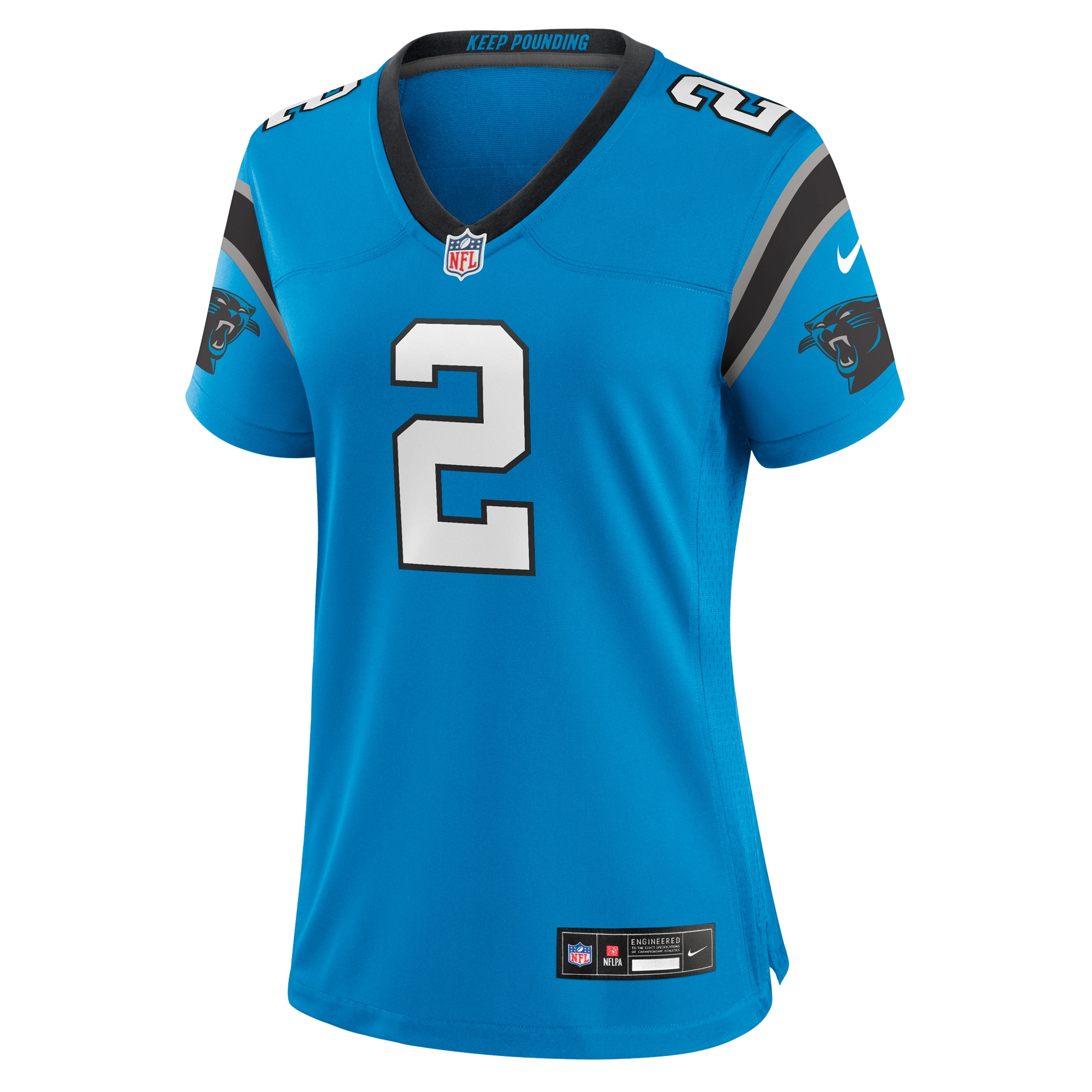 Carolina Panthers D.J. Moore Blue Player NFL Jersey Women's
