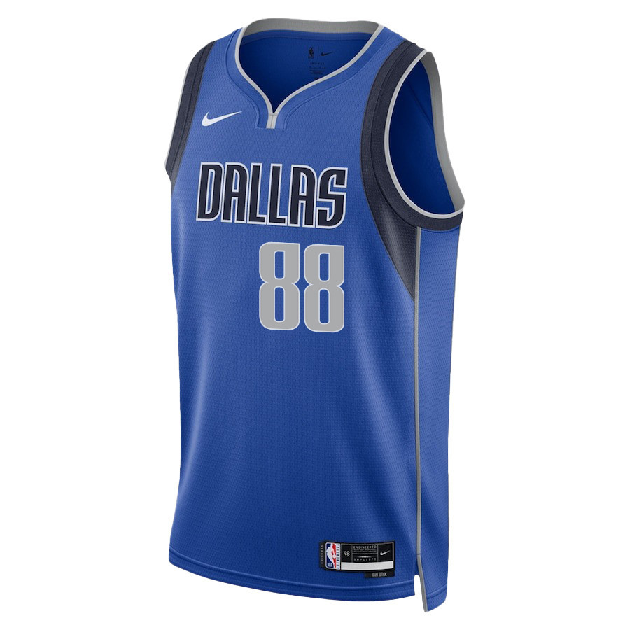 Markieff Morris 88 Dallas Mavericks 2024 FINALS PATCH Swingman Icon Edition Blue NBA Jersey Men's