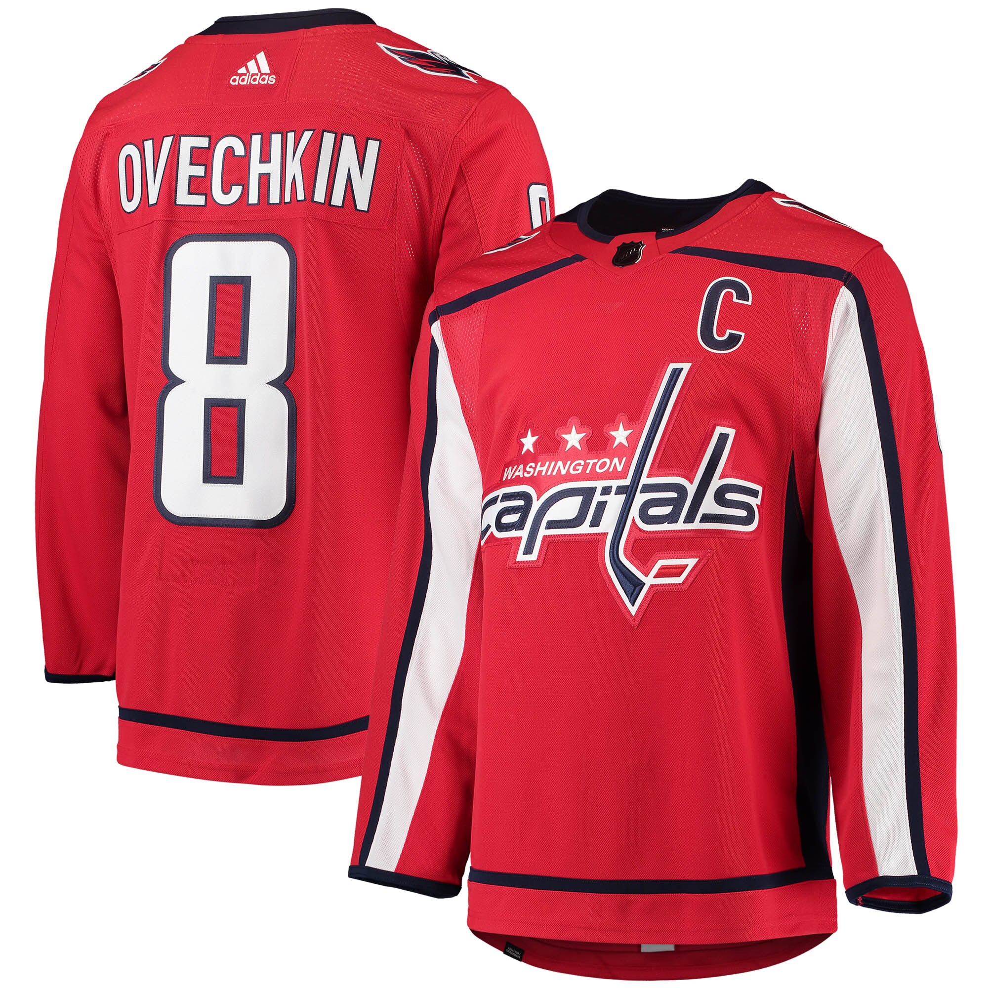 Washington Capitals Alexander Ovechkin Red Home Primegreen Player NHL Jersey Men's