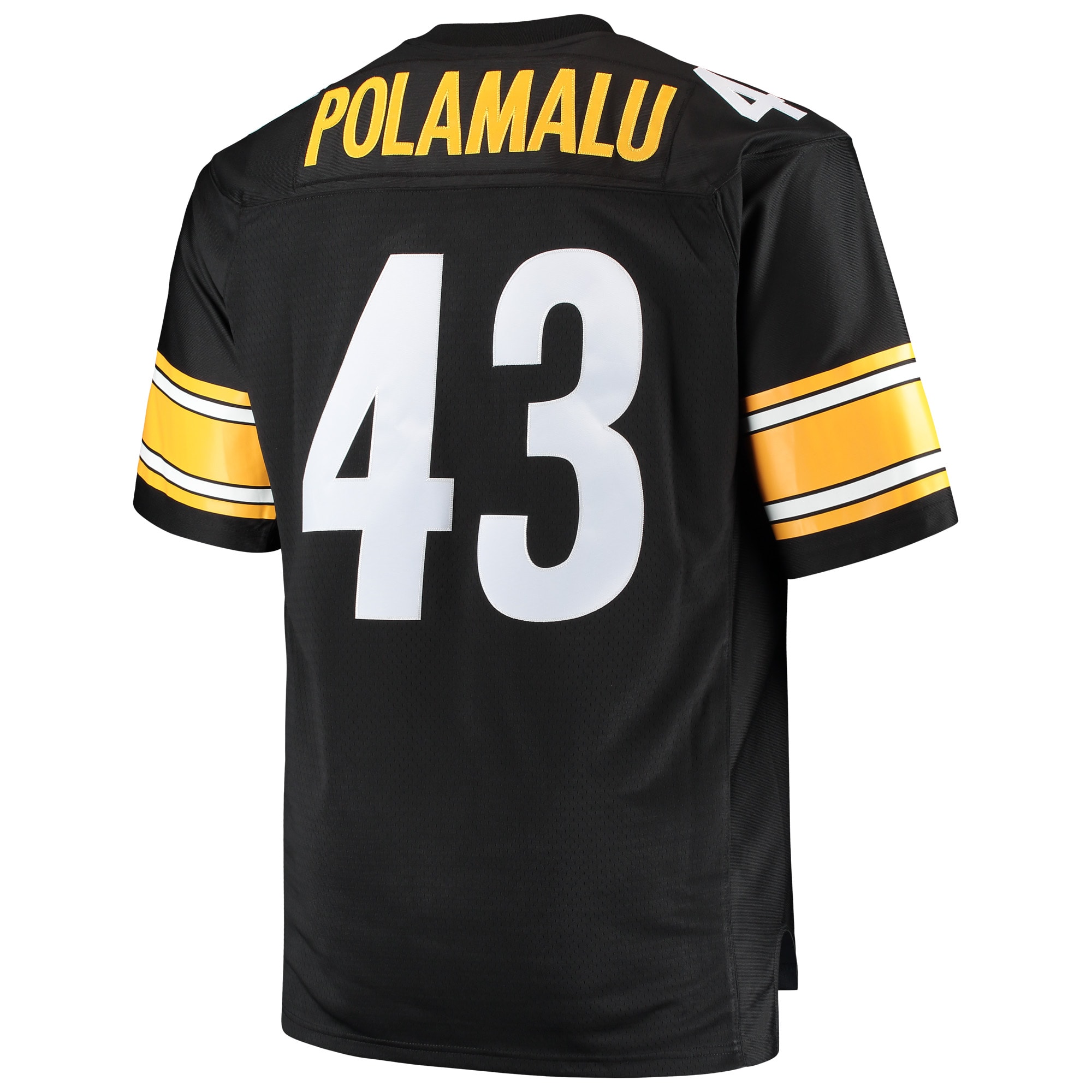 Pittsburgh Steelers Troy Polamalu Mitchell Ness Black Big Tall 2005 Retired Player NFL Jersey Men's