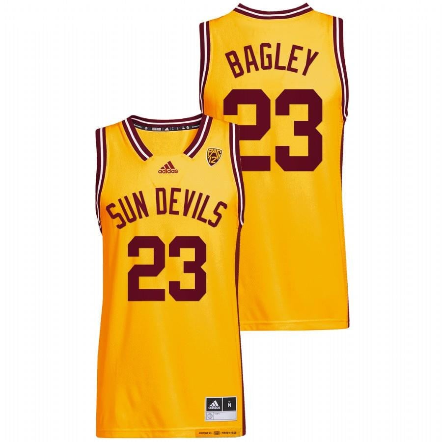 Arizona State Sun Devils Marcus Bagley 23 2022 Gold Reverse Retro College NCAA Jersey Men's