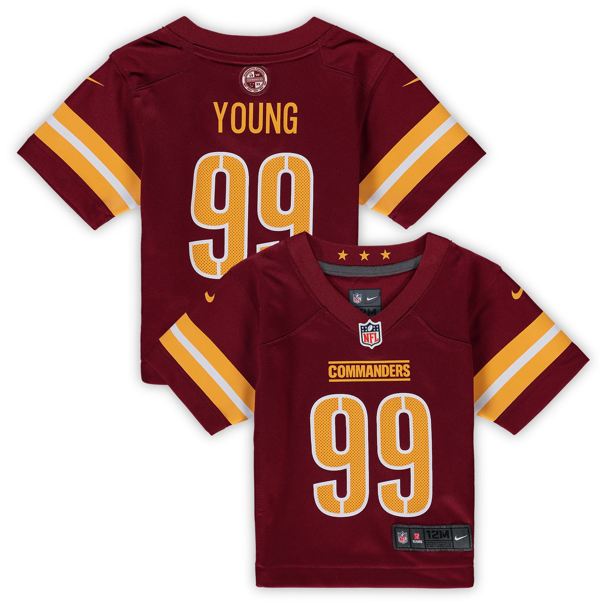 Infant Washington Commanders Chase Young Burgundy Game NFL Jersey Men's