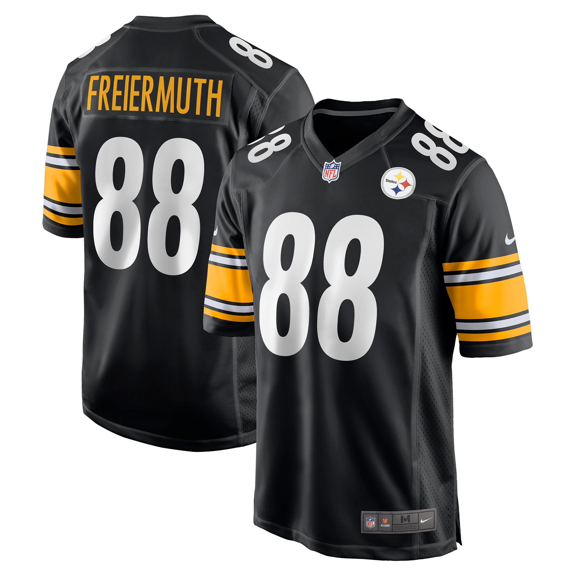 Pittsburgh Steelers Pat Freiermuth Black Game NFL Jersey Men's