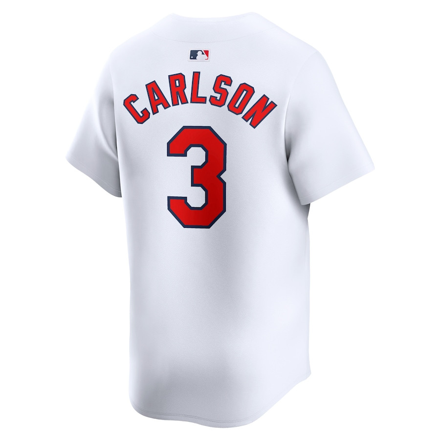 Dylan Carlson 3 St. Louis Cardinals Home Limited White MLB Jersey Men's