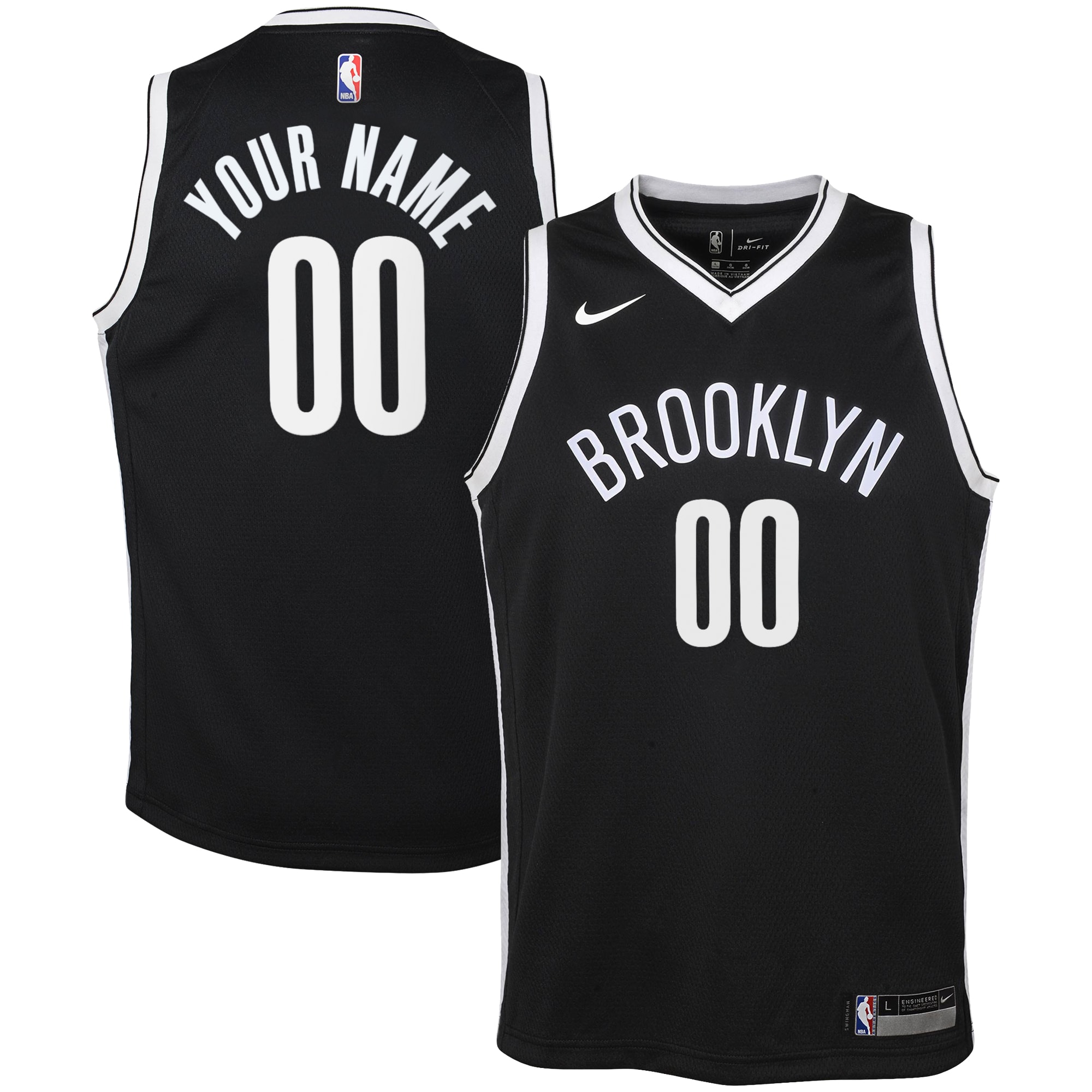 Brooklyn Nets Icon Swingman Custom NBA Jersey Youth
