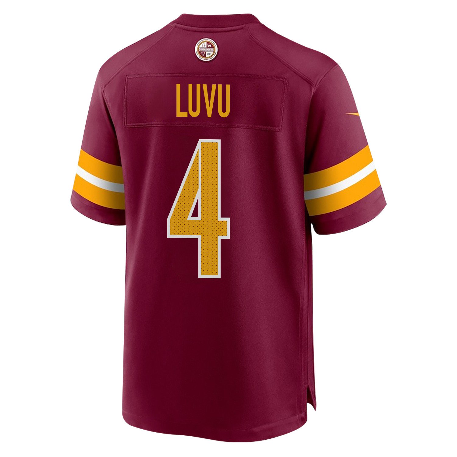 Frankie Luvu 4 Washington Commanders Super Bowl LIX Champions Patch New Orleans Where Passion Ignites' EMBROIDERED Game Burgundy NFL Jersey Men's