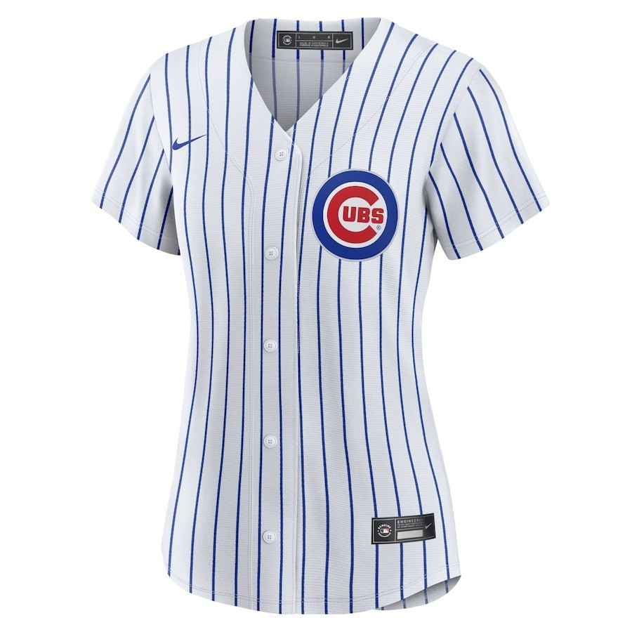 Chicago Cubs Home Team White MLB Jersey Women's