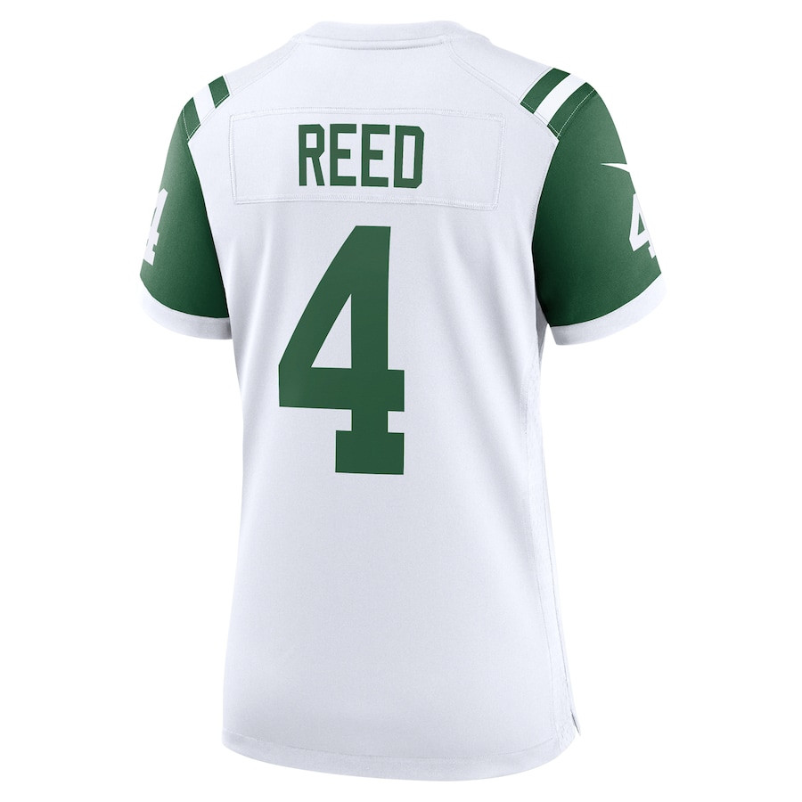 D.J. Reed 4 New York Jets Classic Alternate Game White NFL Jersey Women's